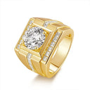 Round Square Moissanite Ring Sterling