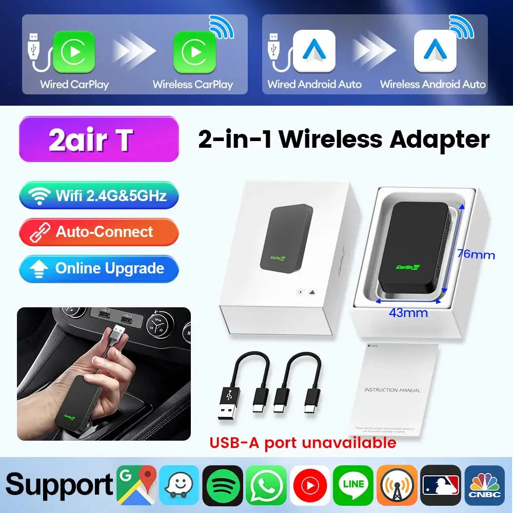 CarlinKit - Wireless CarPlay Auto Adapter -  product image