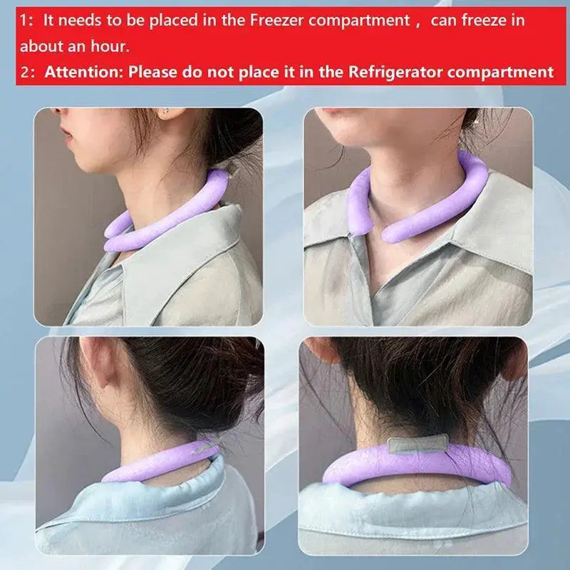 Neck Massager Cooling Ring Portable Outdoor Summer Cool Tube