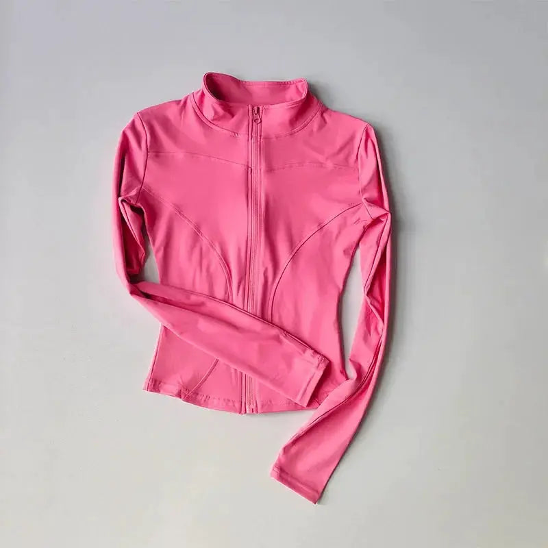 Outdoor Sports Long Sleeve Women Slim Yoga Top For Active