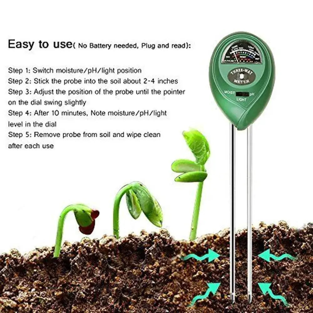 Moisture Sunlight PH Meter for Garden Plants and Flowers