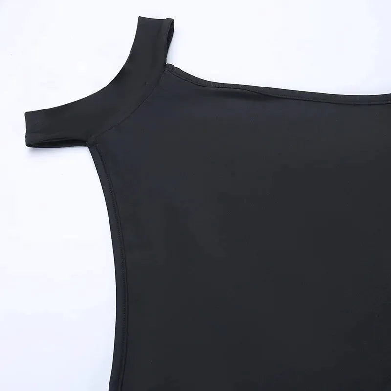 Goth Bandage Midi Dress - Halter High Split — product view 12