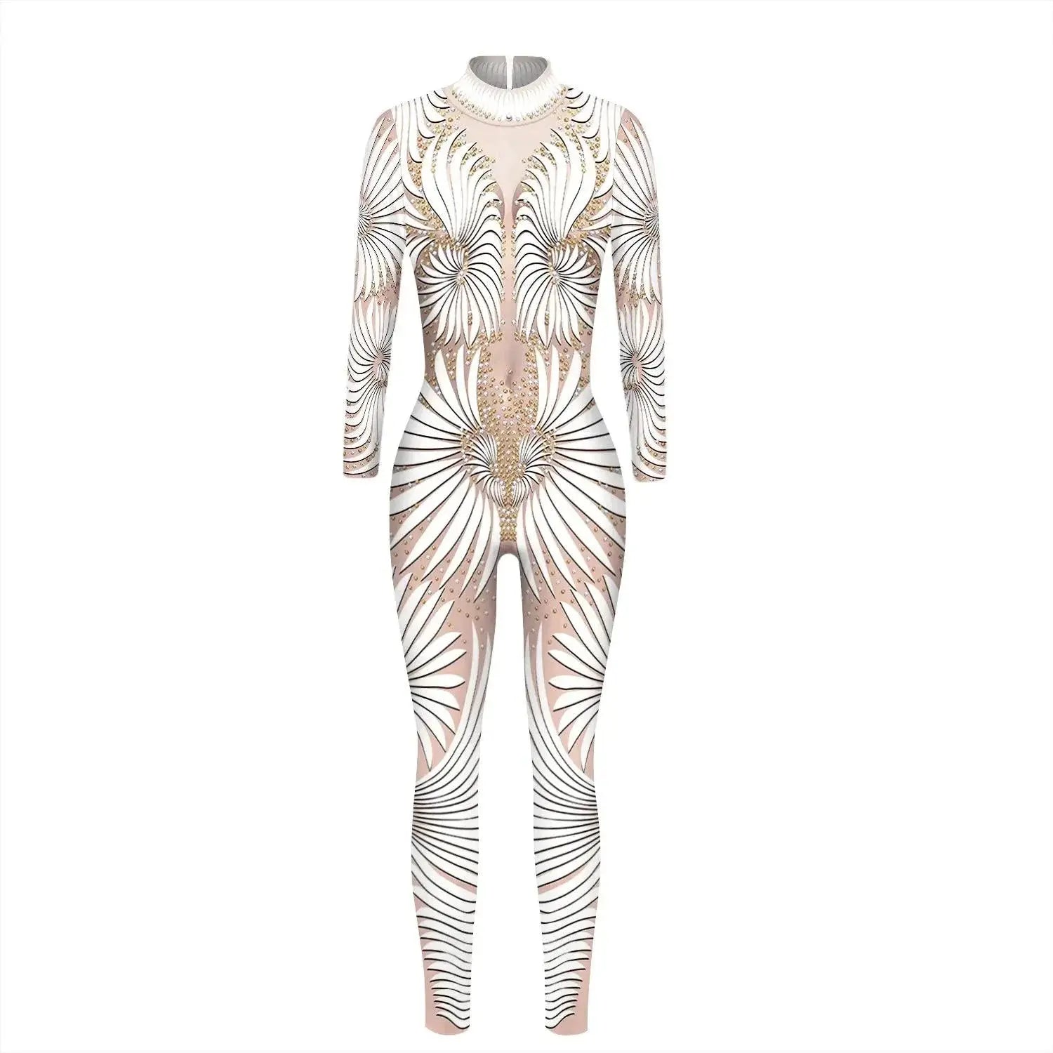Feline Fantasy Halloween Cat Costume 3D Print Jumpsuit