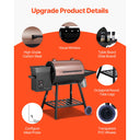 SucceBuy Wood Pellet Grill Smoker in BBQ Grills for Outdoor