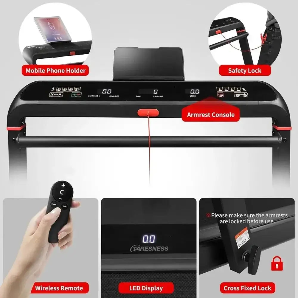 3-in-1 Foldable Treadmill with Auto Incline, 18 Wide Belt, Under-Desk Walking Pad, Remote, Speaker, 265 lbs Capacity