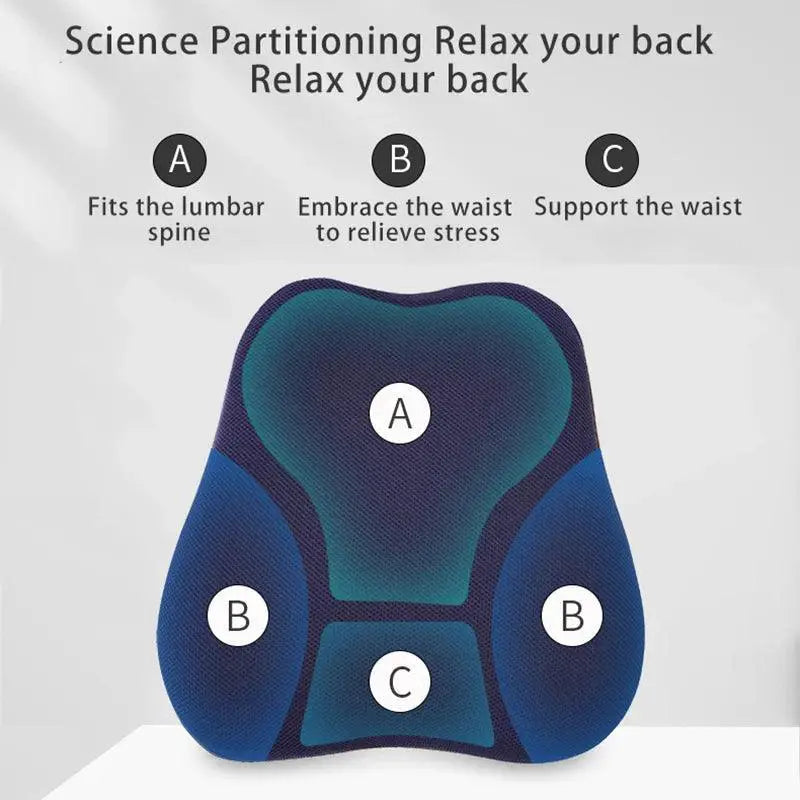 Ergonomic Memory Foam Seat Cushion and Back Pillow Set