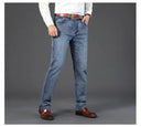Wthinlee New Business Men's Jeans Casual Straight Stretch Denim