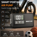 BIKEVEE 1pc Rechargeable Portable Electric Mini Bike Air Pump Tire Inflator with Digital Gauge Fast Inflation Auto Shut-Off Presta & Schrader Valve Electric Cycling Equipment  for Car Motorcycle Bicycle Tyre Balls Inflatable