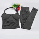 Yoga Set Seamless Backless Halter Top Leggings