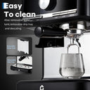 Espresso Machine with Grinder, Italian Semi-Automatic Pressure