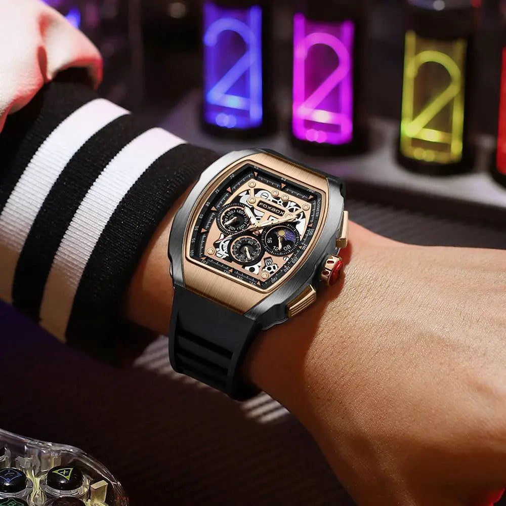 LIGE Urban Sports Chronograph Watch For Men Timepiece