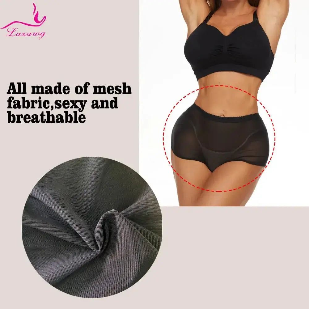 Seamless Butt Lifter Panty Tummy Control Removable Pads