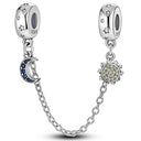 Charm Beads Sterling Silver Pink