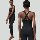 Plus Size Yoga Jumpsuit - Super Stretch Back