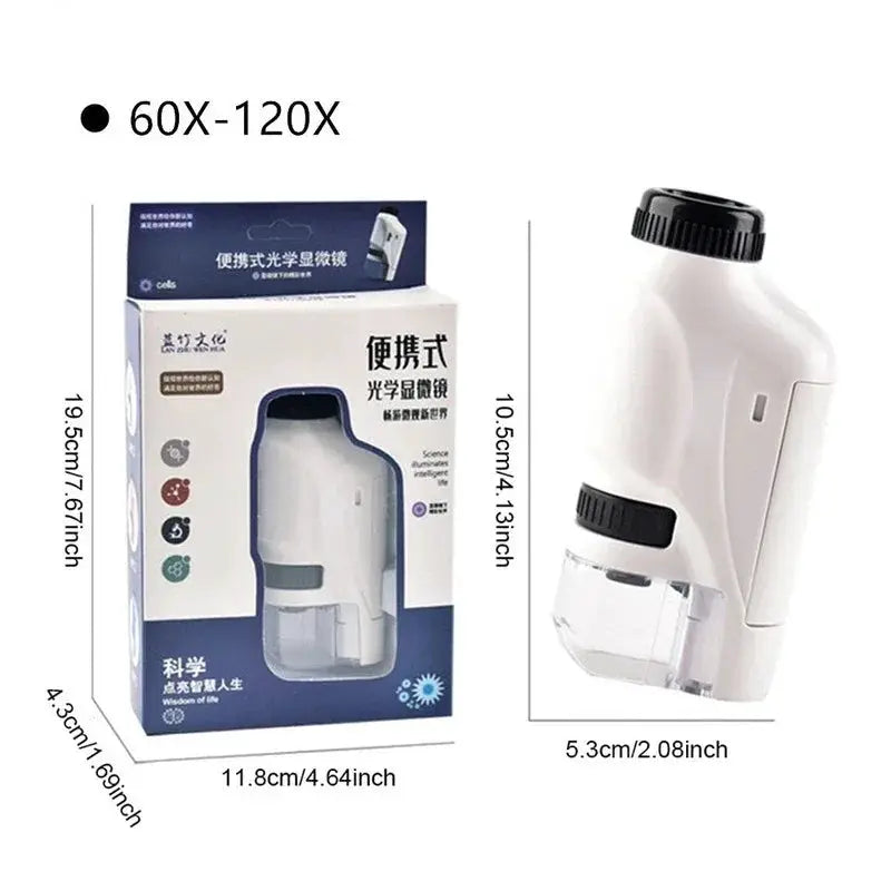 Mini Pocket Microscope Kit LED Light - OurLum.com