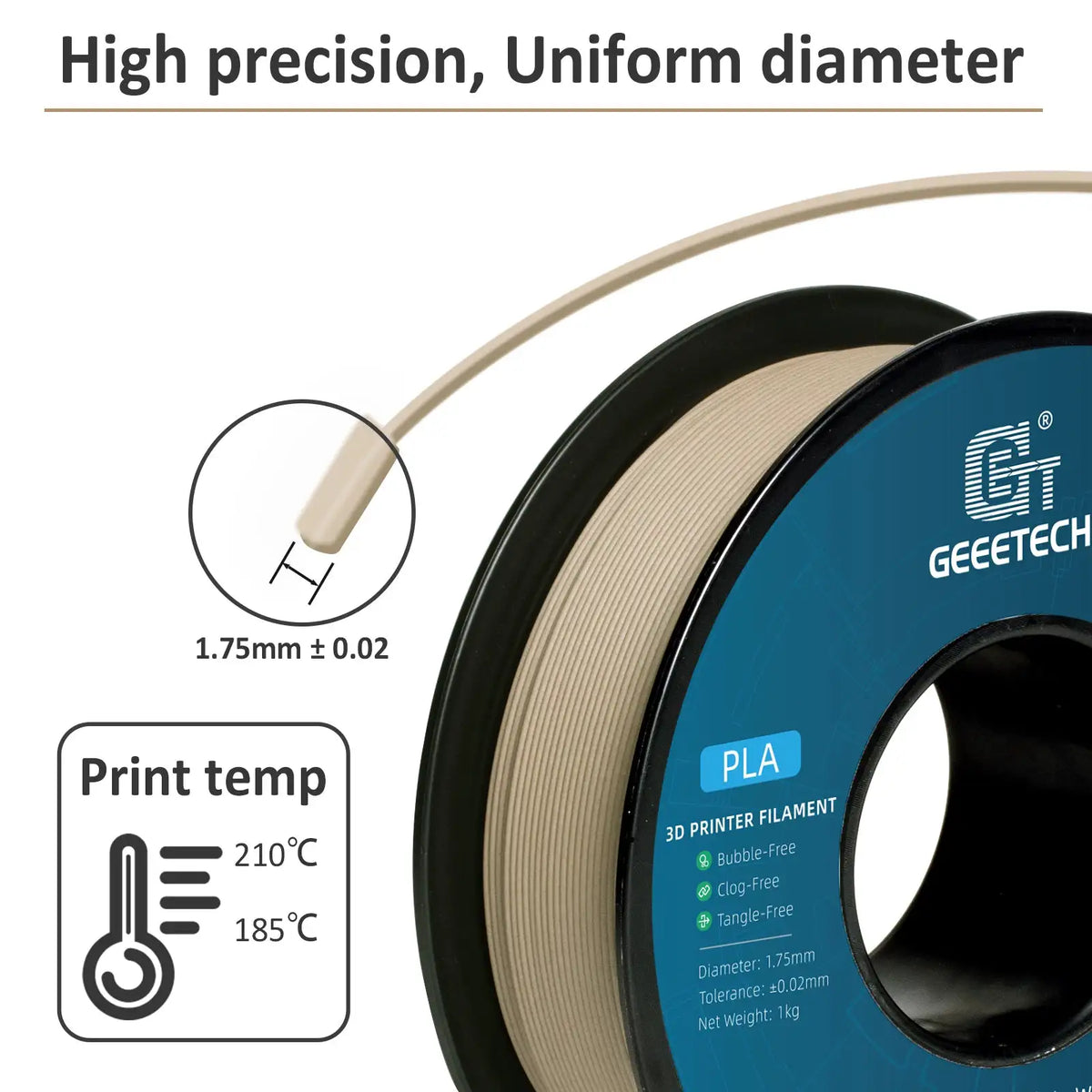 Geeetech Wood PLA - Low Shrink Print — product view 2