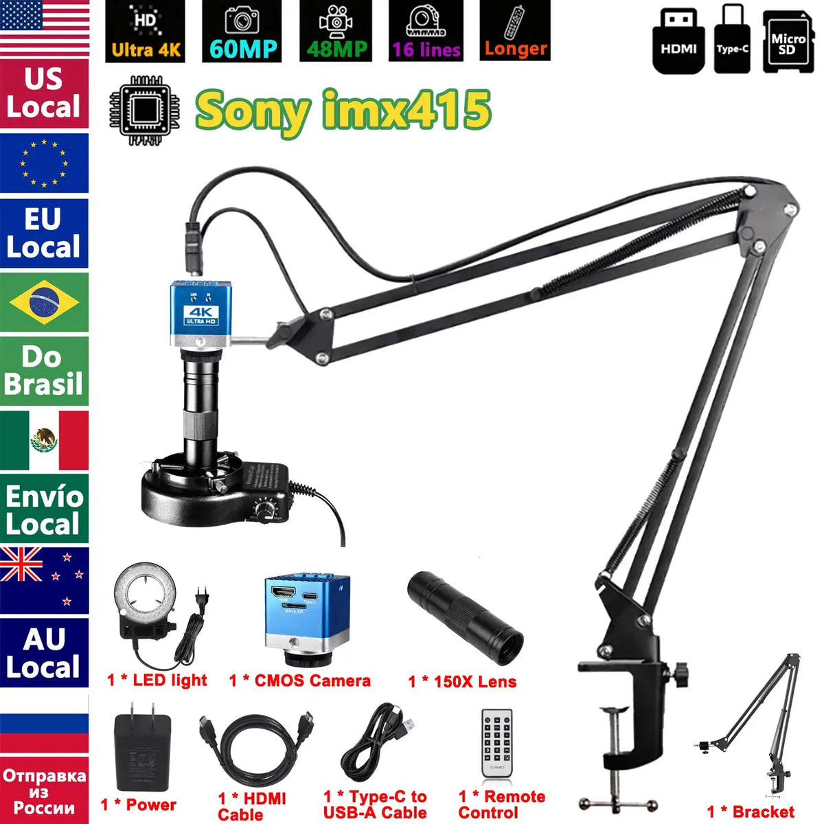 Industrial Boom Arm Microscope — product view 9