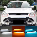 Ford Kuga Escape DRL LED Fog Lamp 2013 to 2017 Dynamic Yellow Turn Signal