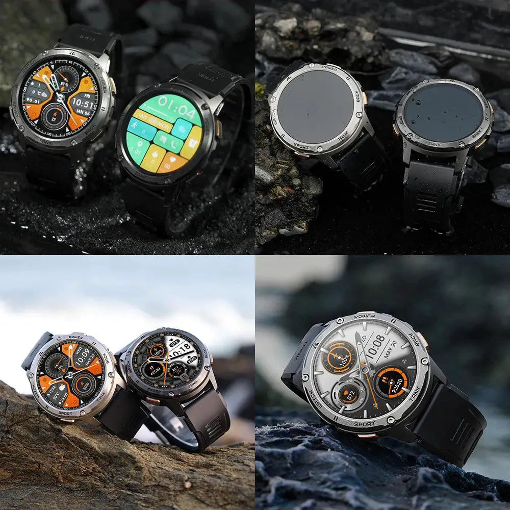 Rugged Military Grade Fitness Smartwatch Tank T3 Model