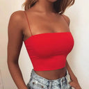 Dozw Women Spaghetti Strap Crop Top Sleeveless Camisole Summer Ready Forall
