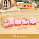Charming Wooden And Plastic Christmas Train Ornament