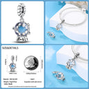 Sterling Silver Winter Snowflake Four Leaf