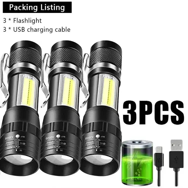 Rechargeable LED Flashlight - Waterproof Camping — product view 10