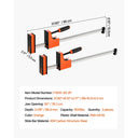 Inch Heavy Parallel Bar Clamps Pcs