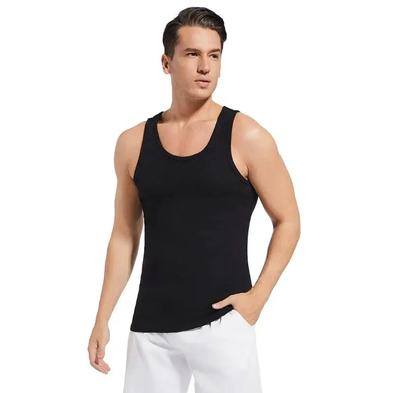 Men's Lightweight Cotton Vest All Seasons Casual Slim Fit