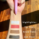 New 4 In 1 Eyebrow Pencil Lip Liner Highlighter Pen