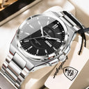POEDAGAR Men Quartz Watch Steel