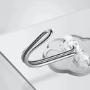 Clear Stainless Steel Adhesive Hooks for Home Organization
