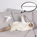 Interactive Feather Cat Wand Toy with Suction Cup Base