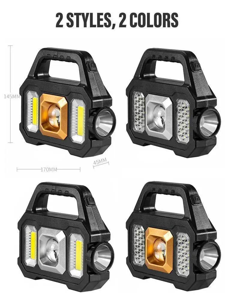 High Power LED Solar Camping Flashlight With USB Charging
