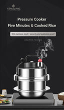 0.8-2L Outdoor Small Pressure Cooker Camping 304 Stainless Steel