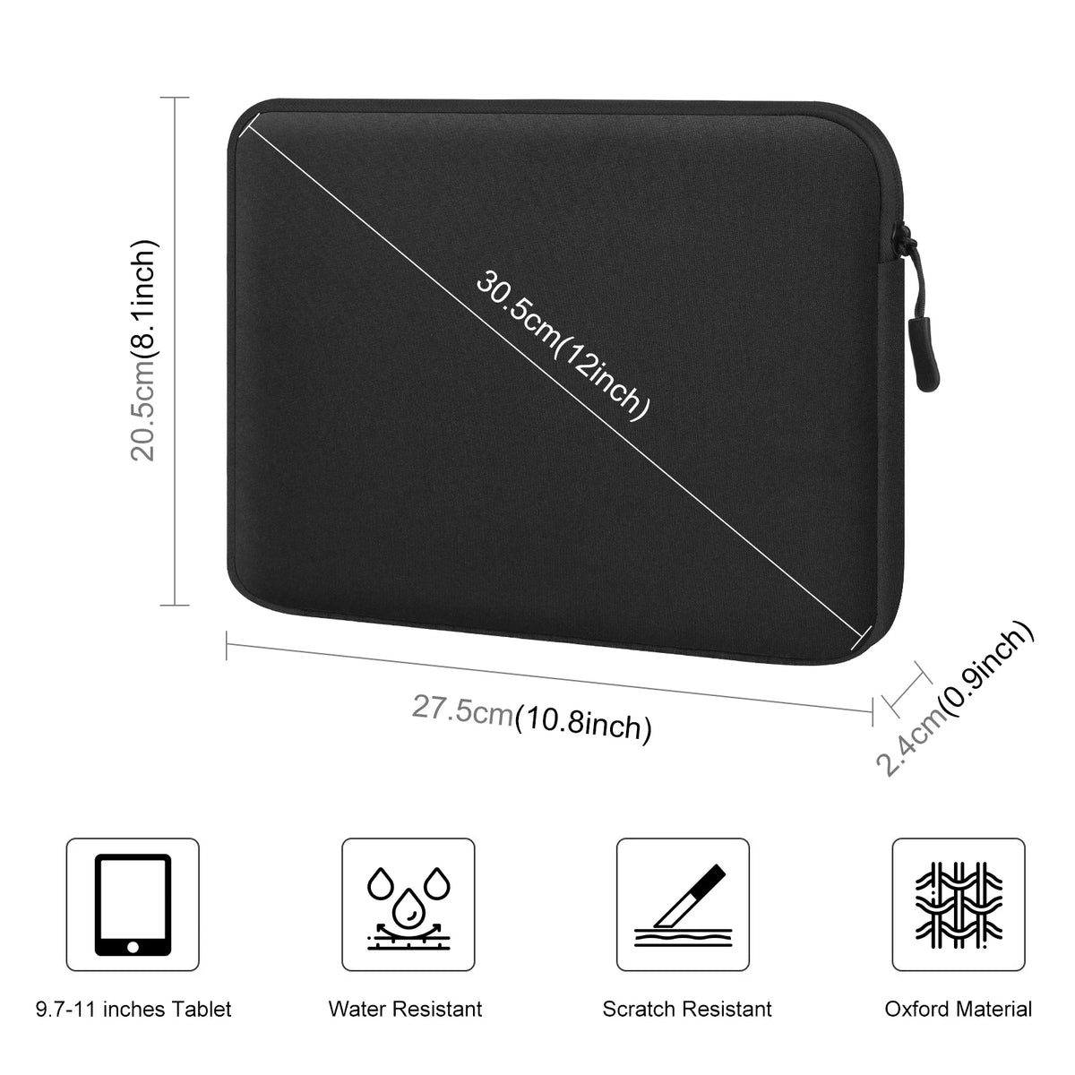 Zippered Tablet Carrying Sleeve