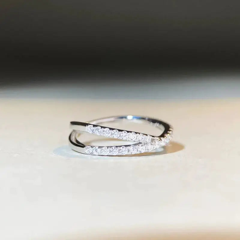 Moissanite Cross Silver Ring For Her — product image 6