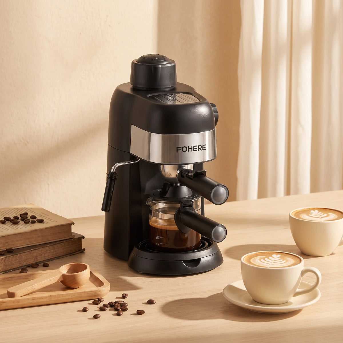Steam Espresso Machine, Cup, Professional Compact Espresso — product view 4