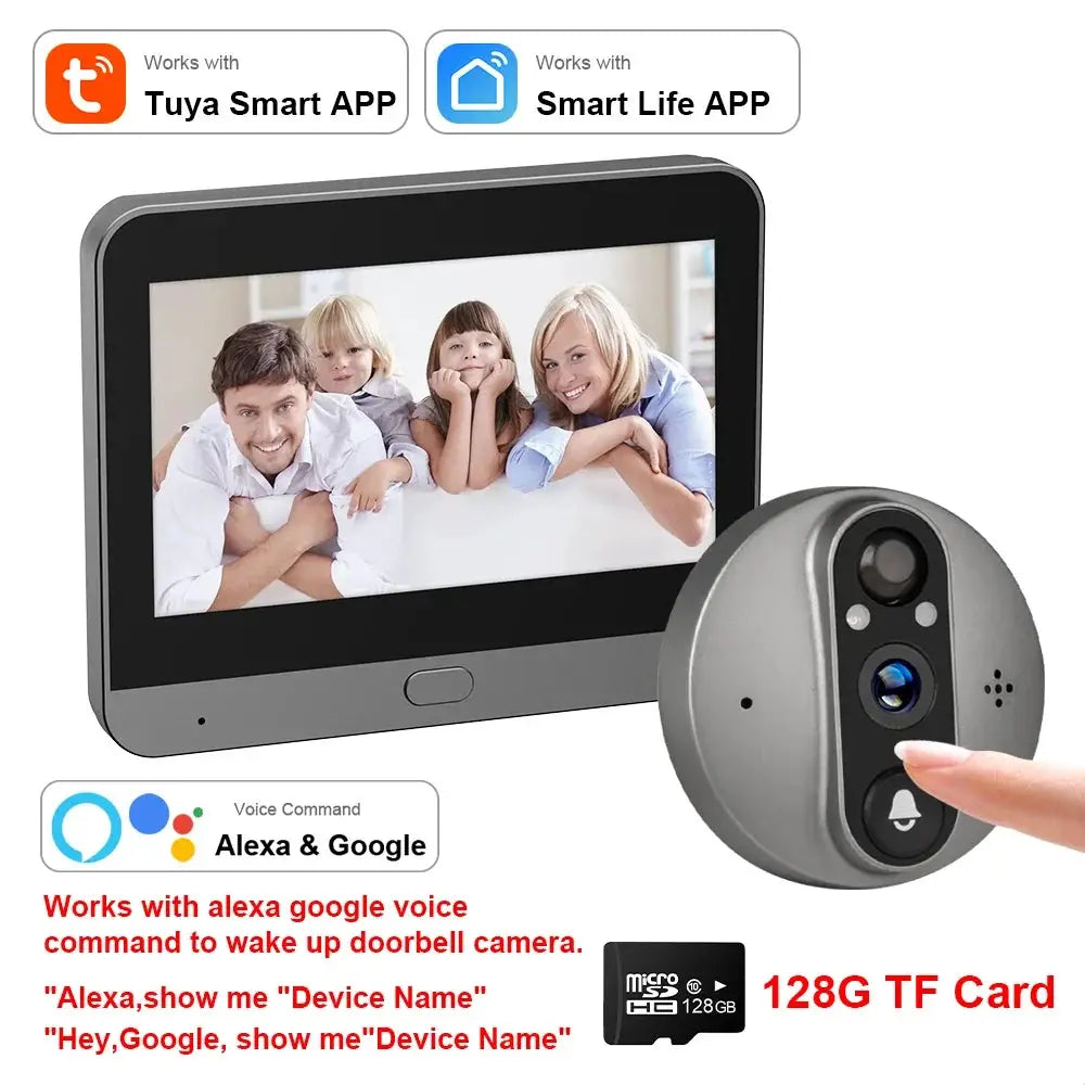 WiFi Cat Eye Doorbell With Battery And Alexa Live View — product view 14