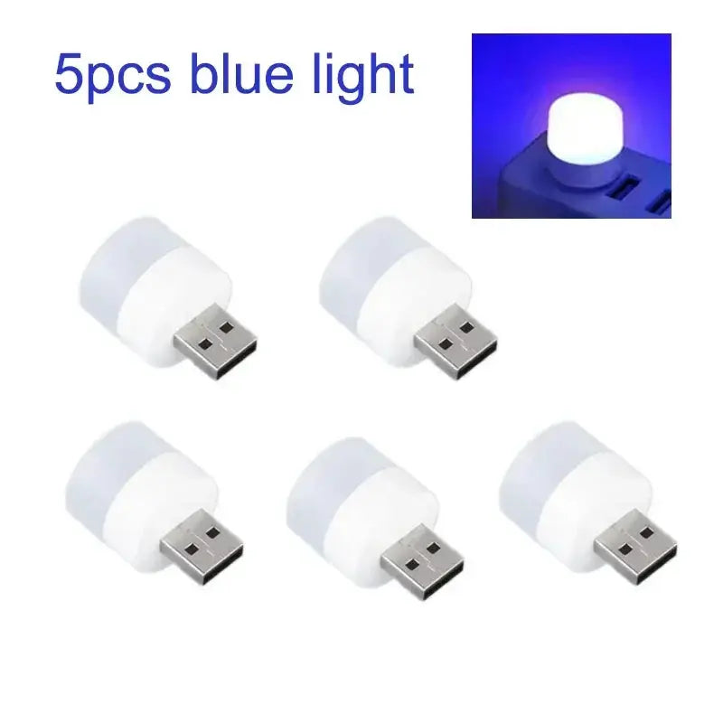 5 Pack Mini USB Plug Lamp 5V Eye Protection Night Light