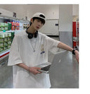 100% Cotton Men's T-shirts Japanese Style Cat Anime Tees