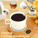 USB Coffee Mug Warmer Electric Cup Heater Keeps Drinks Hot All Day 55 65C