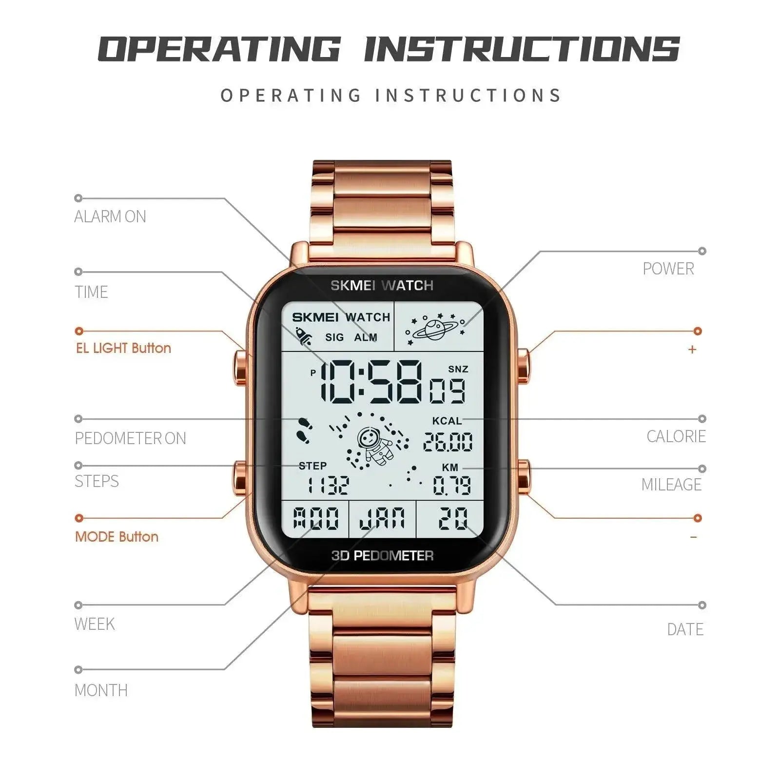 Elevate Digital Sports Watch for Precision Fitness Tracking