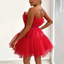 Strapless Tulle Mini Party Dress