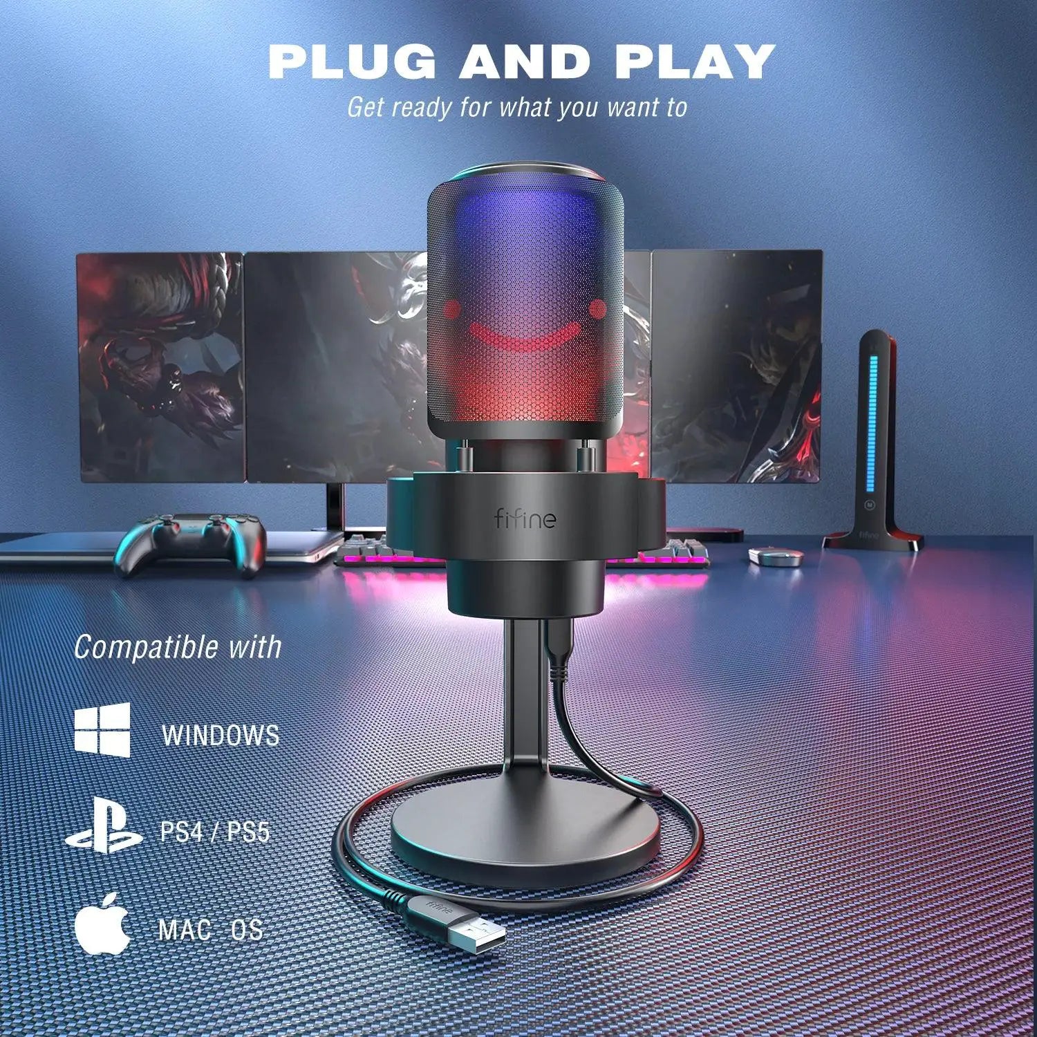A8 USB Microphone For Recording And Streaming For PC And Mac