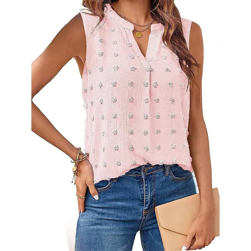 Chic V Neck Tank Top Elegant Staple for Women's Fashion