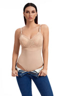 Seamless Lace Thong Bodysuit for Tummy Control Shaping