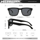 Square Sunglasses For Men Women - UV400 4 Pcs Set
