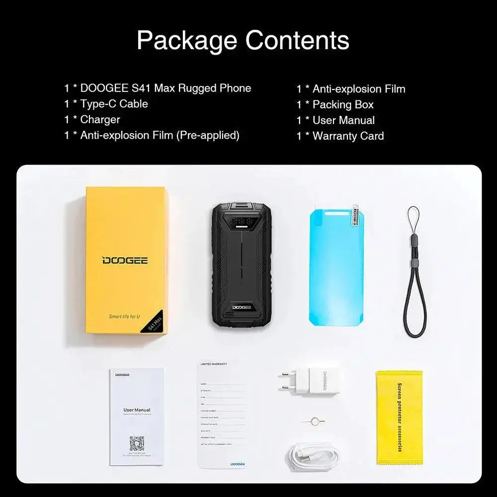 Doogee S41 Max Rugged Smartphone 16GB RAM 256GB Storage