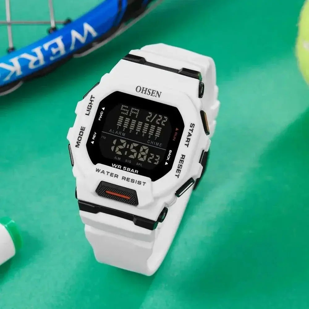 OHSEN Digital Sports Watch Chronograph Backlit Display